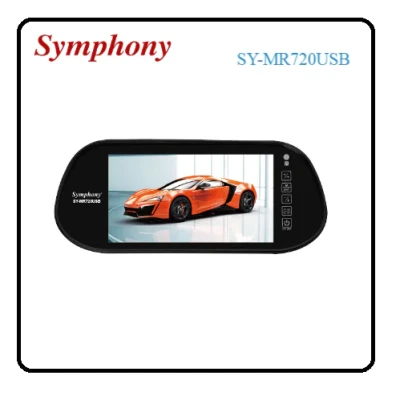 Symphony Rear view mirror monitor 7 inch with USB -SD -SY-MR720USB - Symphony