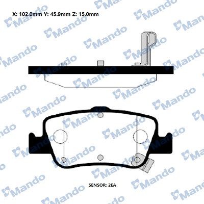 Rear Brake Pads TOYOTA COROLLA South Africa MANDO - MANDO