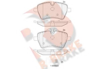 Front Brake Pads Mini Cooper R60- R56 S RBRAKE - R Brake