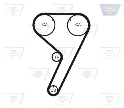 OPTIBELT Timing Belt Fiat tempra + tipo - A-part
